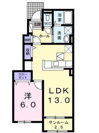 伊那北駅 徒歩61分 1階の物件間取画像